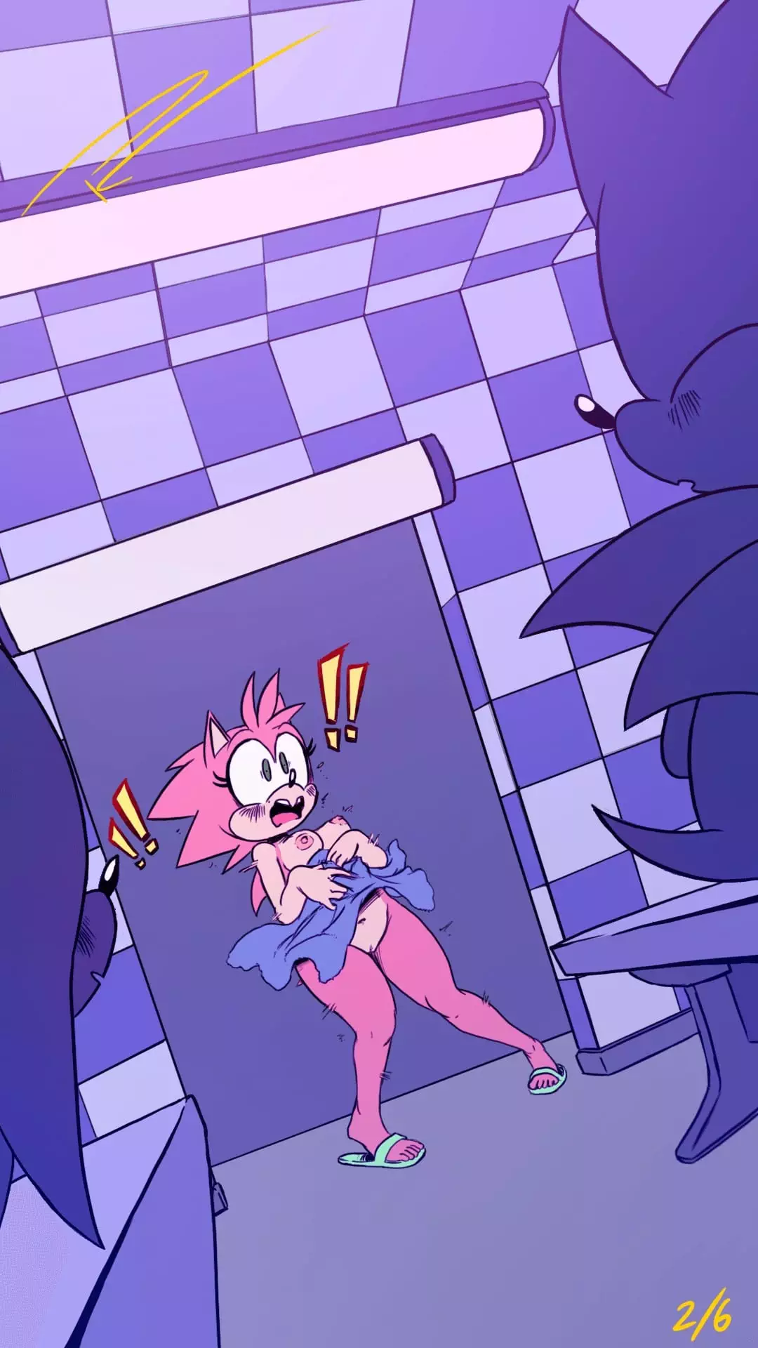 Amy in the Boys Locker Room