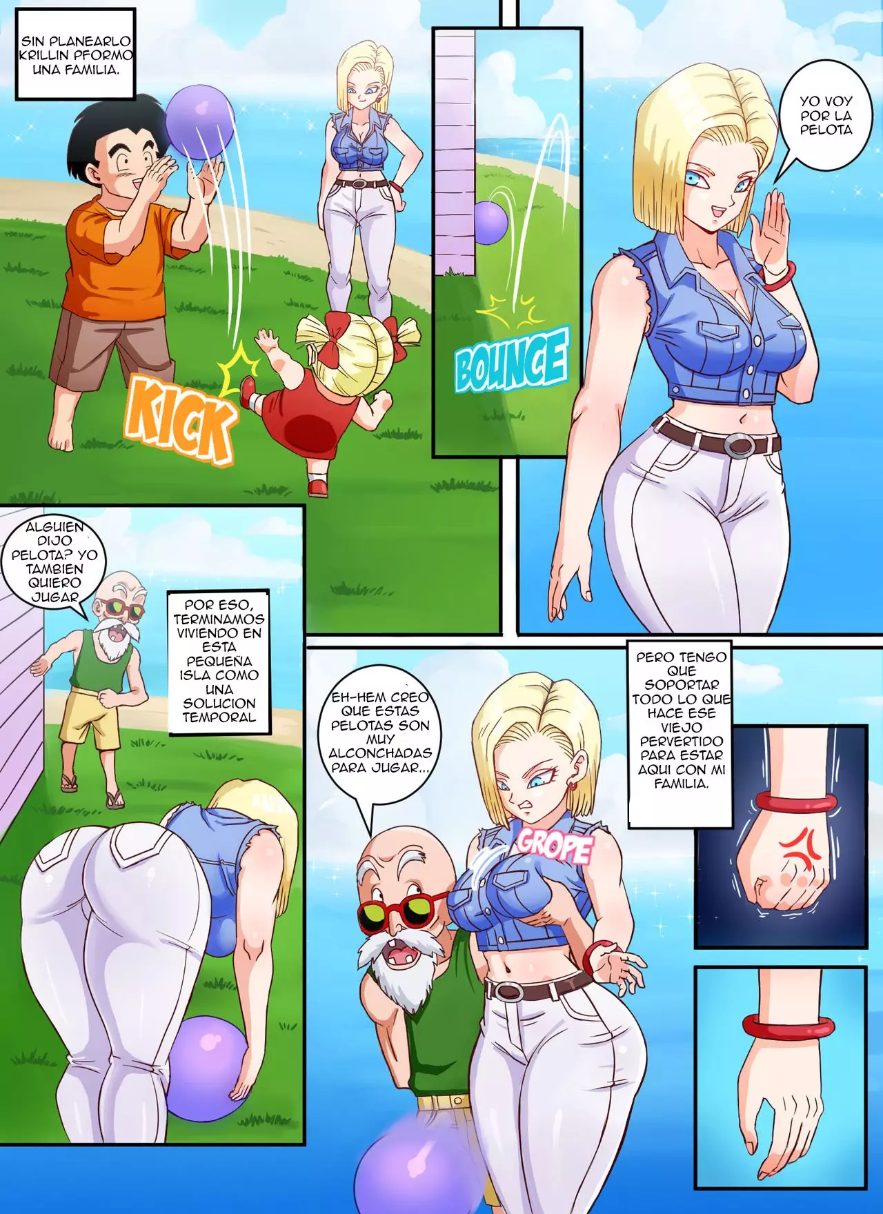 Android 18 x Roshi – Pink Pawg