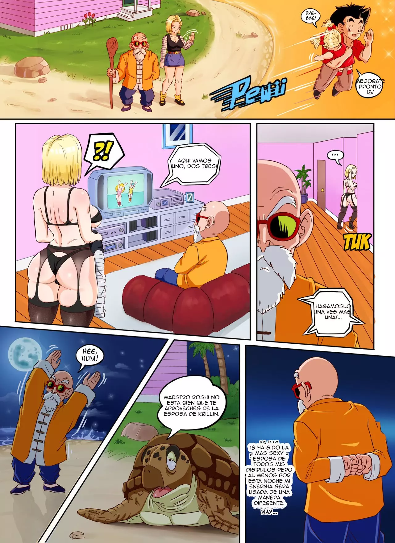 Android 18 x Roshi – Pink Pawg