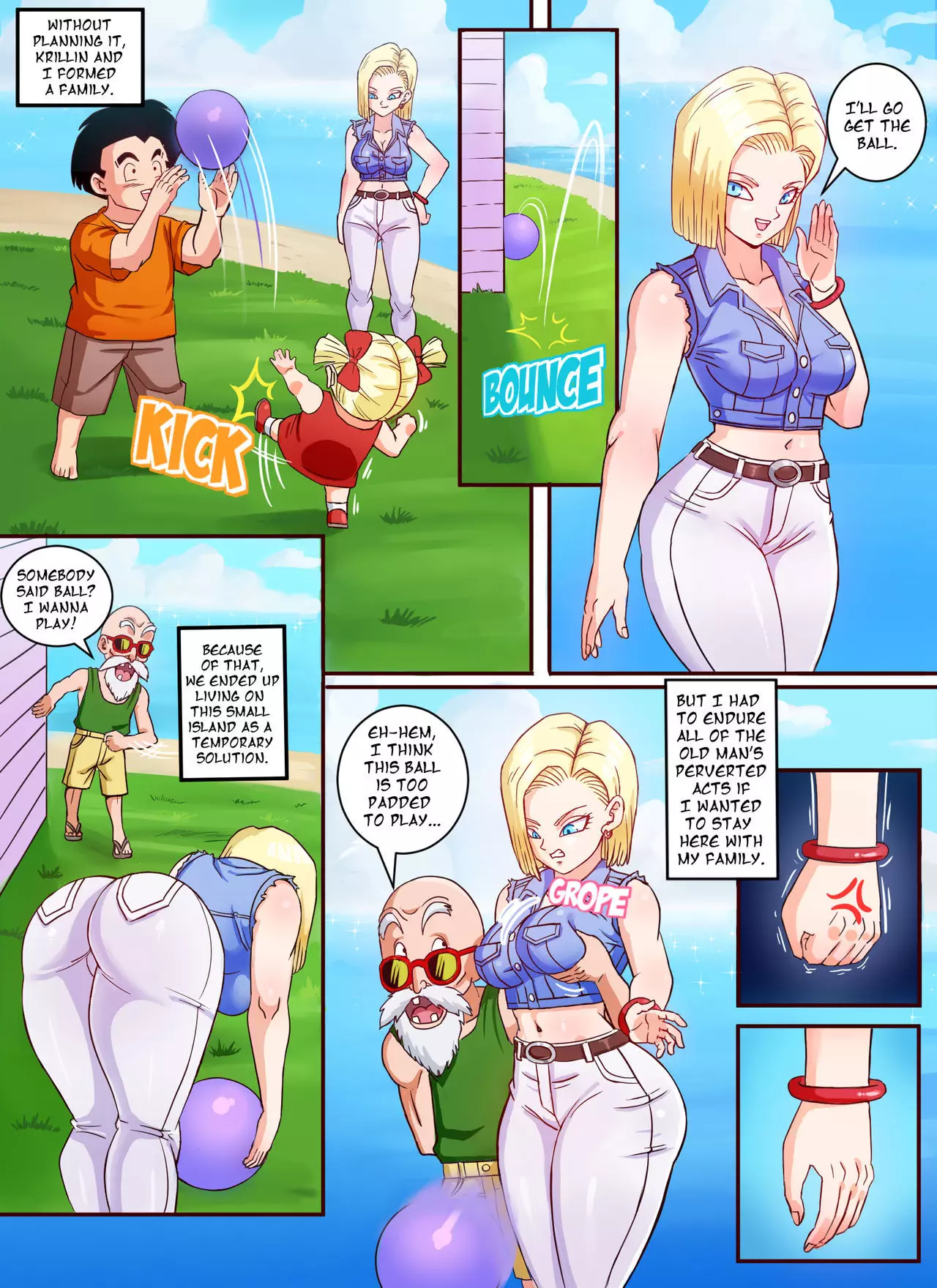 Android 18 and Master Roshi