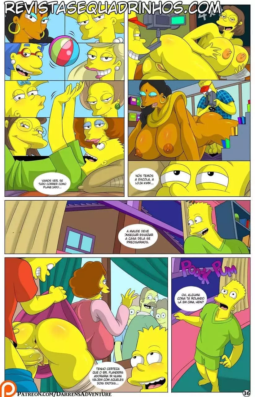 Putinha do simpson ficando toda melada e arrombada