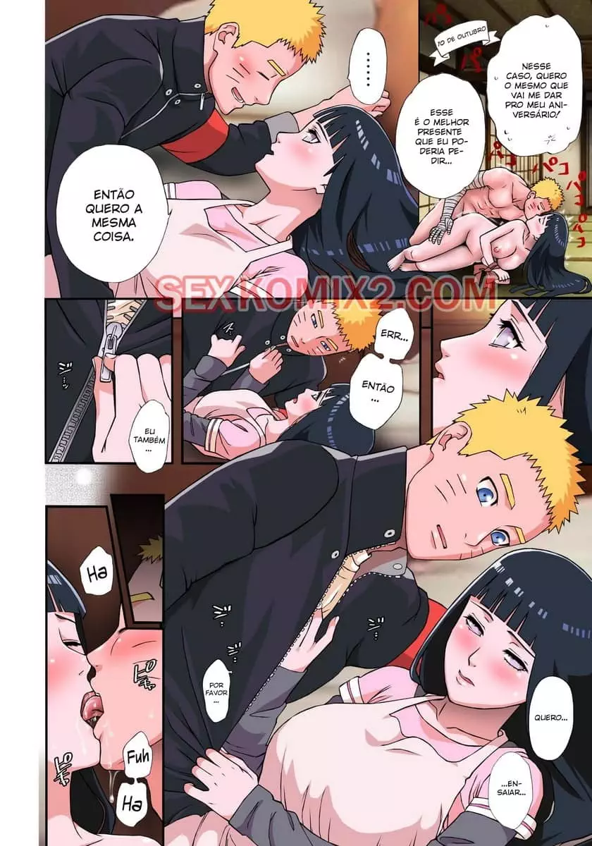 Naruto comendo a hinata de maneira bem gulosa