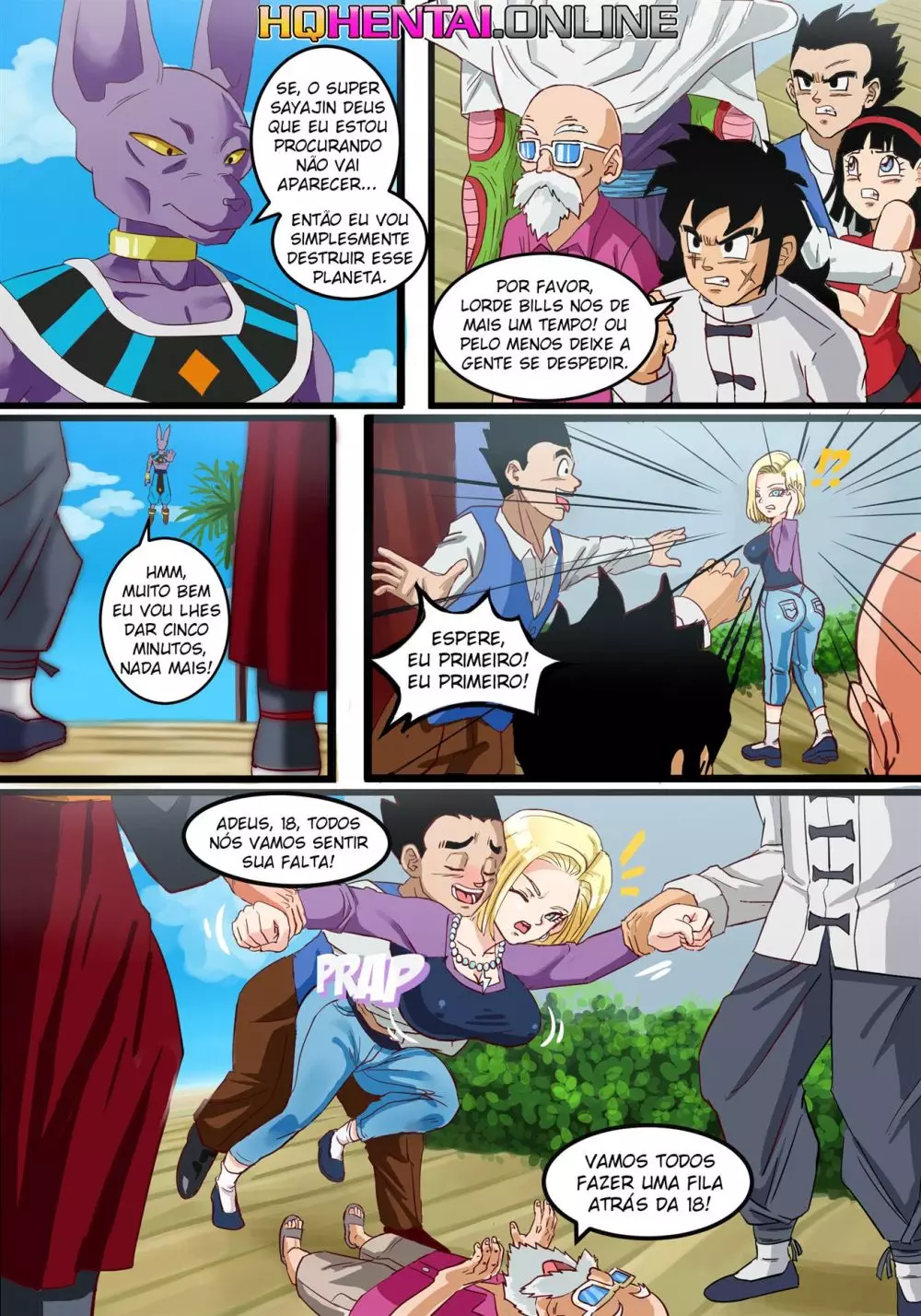 Android 18 a Esposa Divina metendo gostoso com Bills