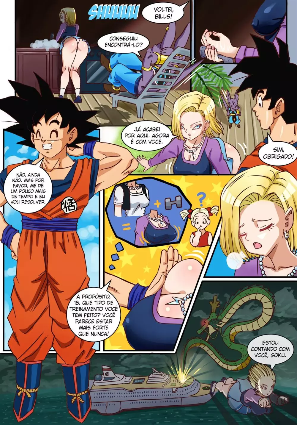 Android 18 a Esposa Divina metendo gostoso com Bills