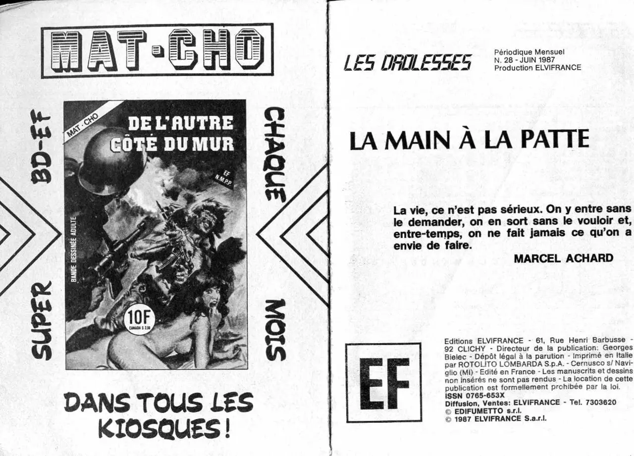 PFA - Les drôlesses 28 La main à la patte - b A un poil près numero d'image 1