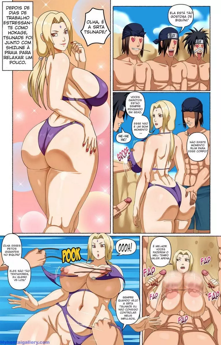 Tsunade transando com um macho pirocudo e safado