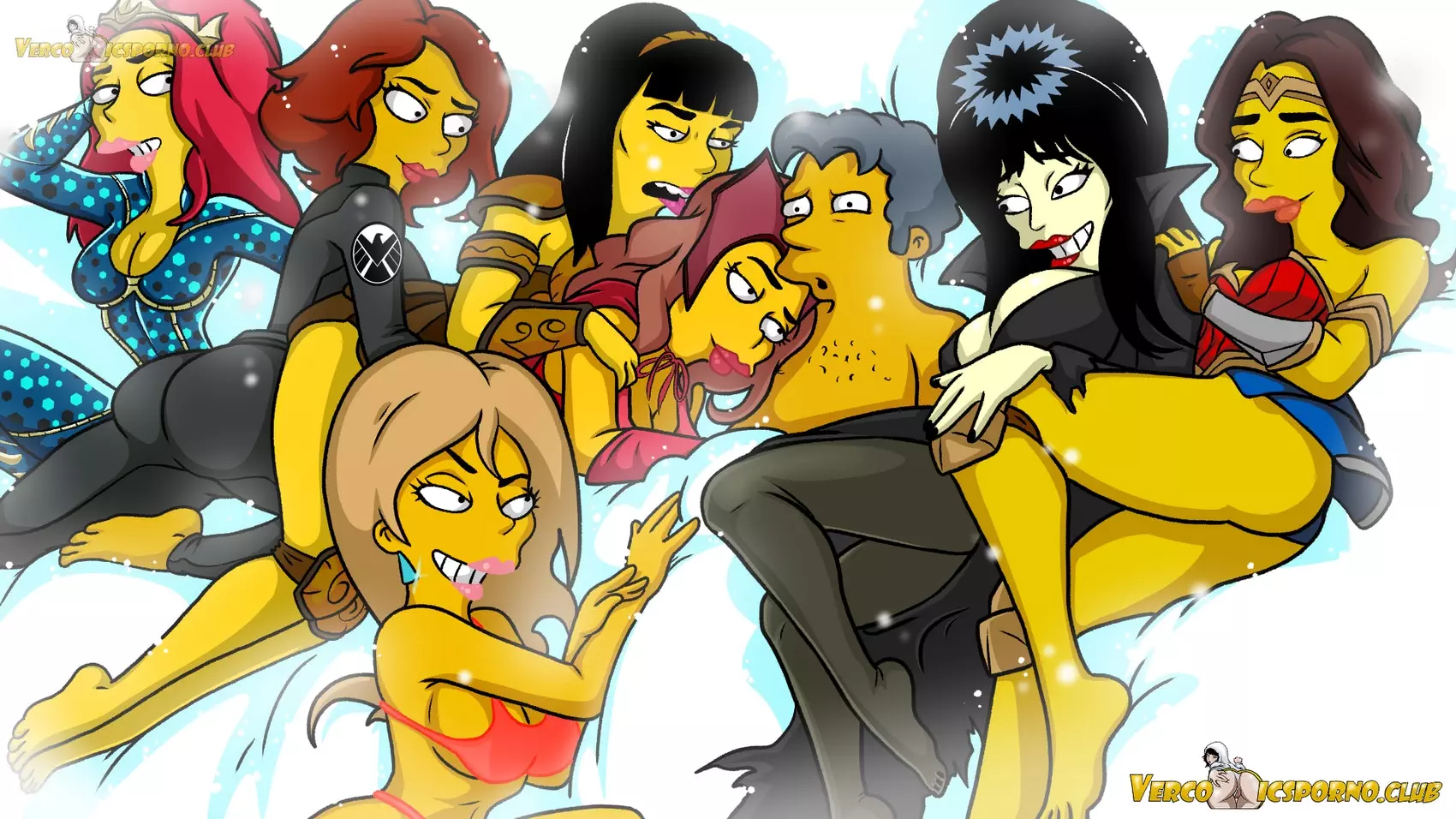 Los Simpsons Titania: Sexy Milf follando con Moe