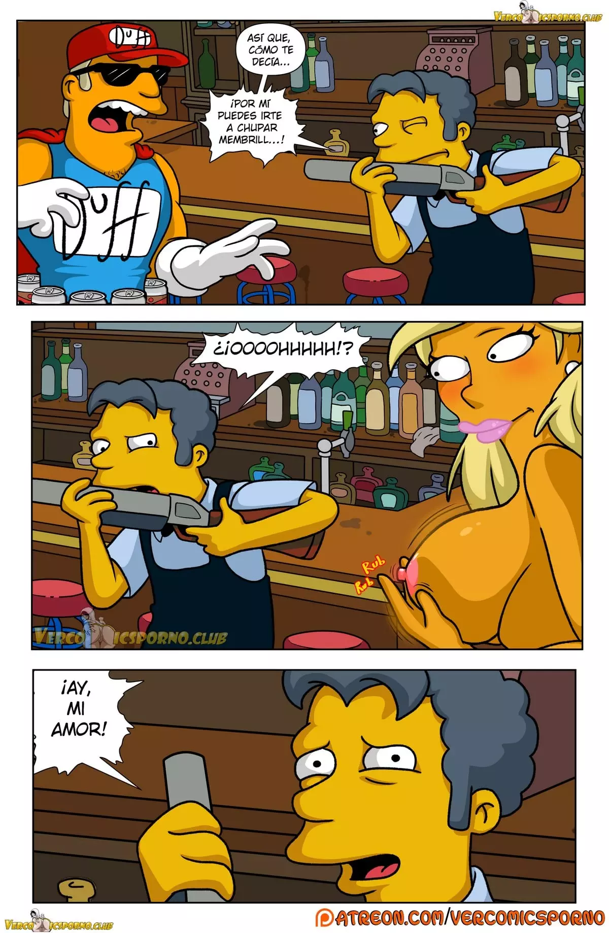 Los Simpsons Titania: Sexy Milf follando con Moe