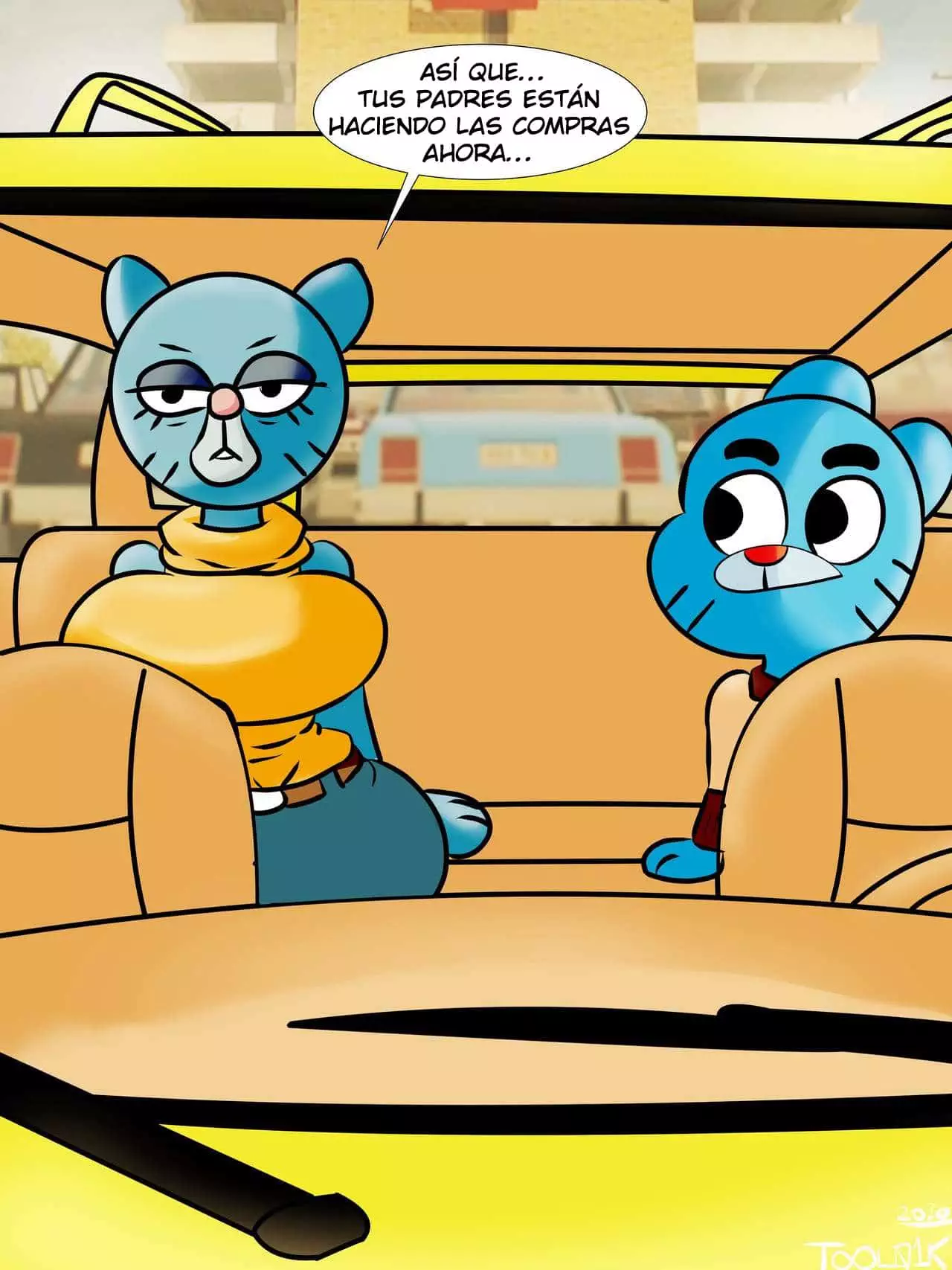 Gumball y su abuela Follando a escondidas