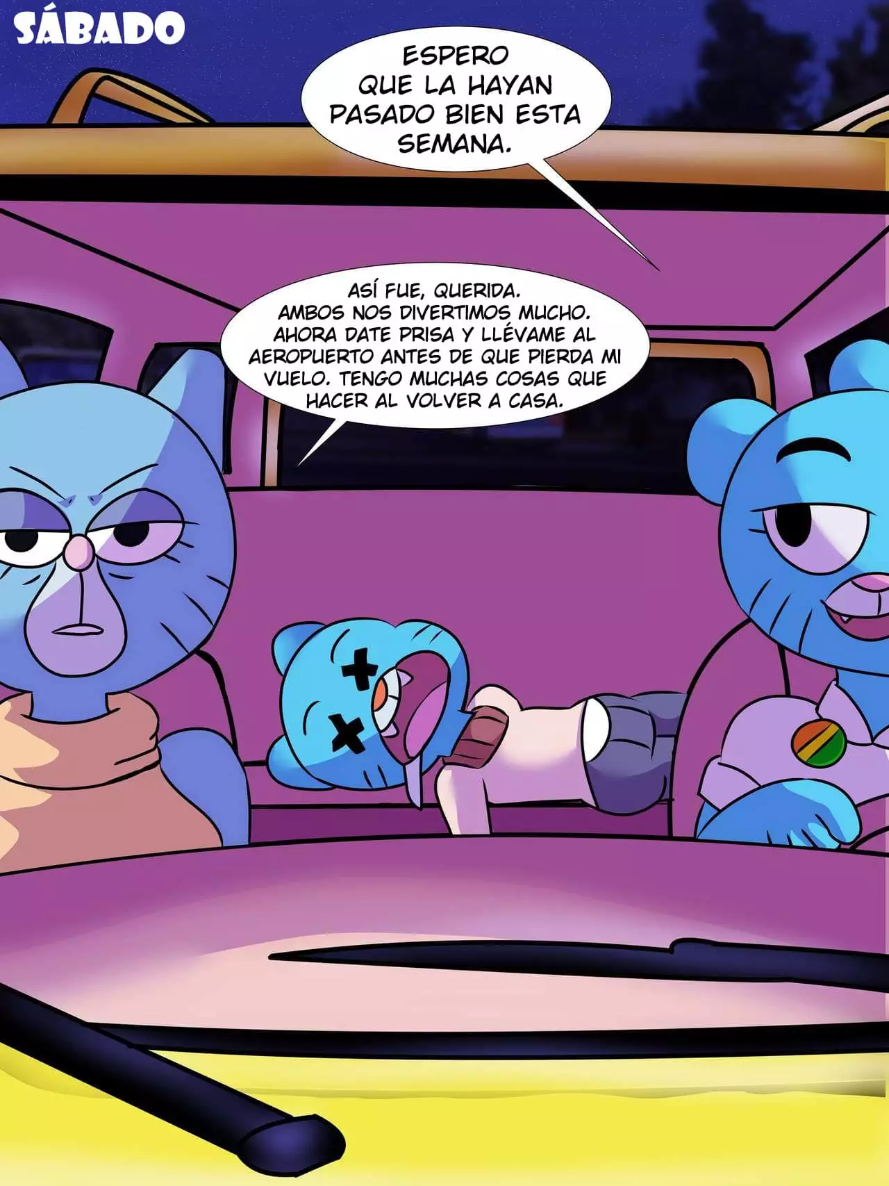 Gumball y su abuela Follando a escondidas