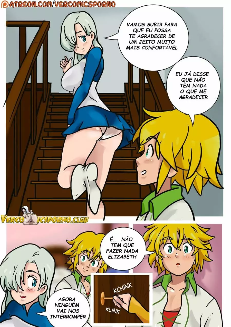 Deusa Elizabeth e Meliodas fazendo um sexo gostoso