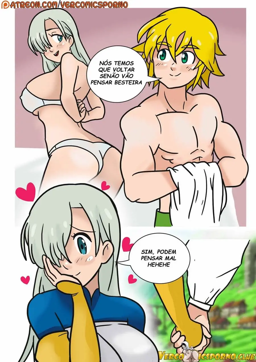 Deusa Elizabeth e Meliodas fazendo um sexo gostoso