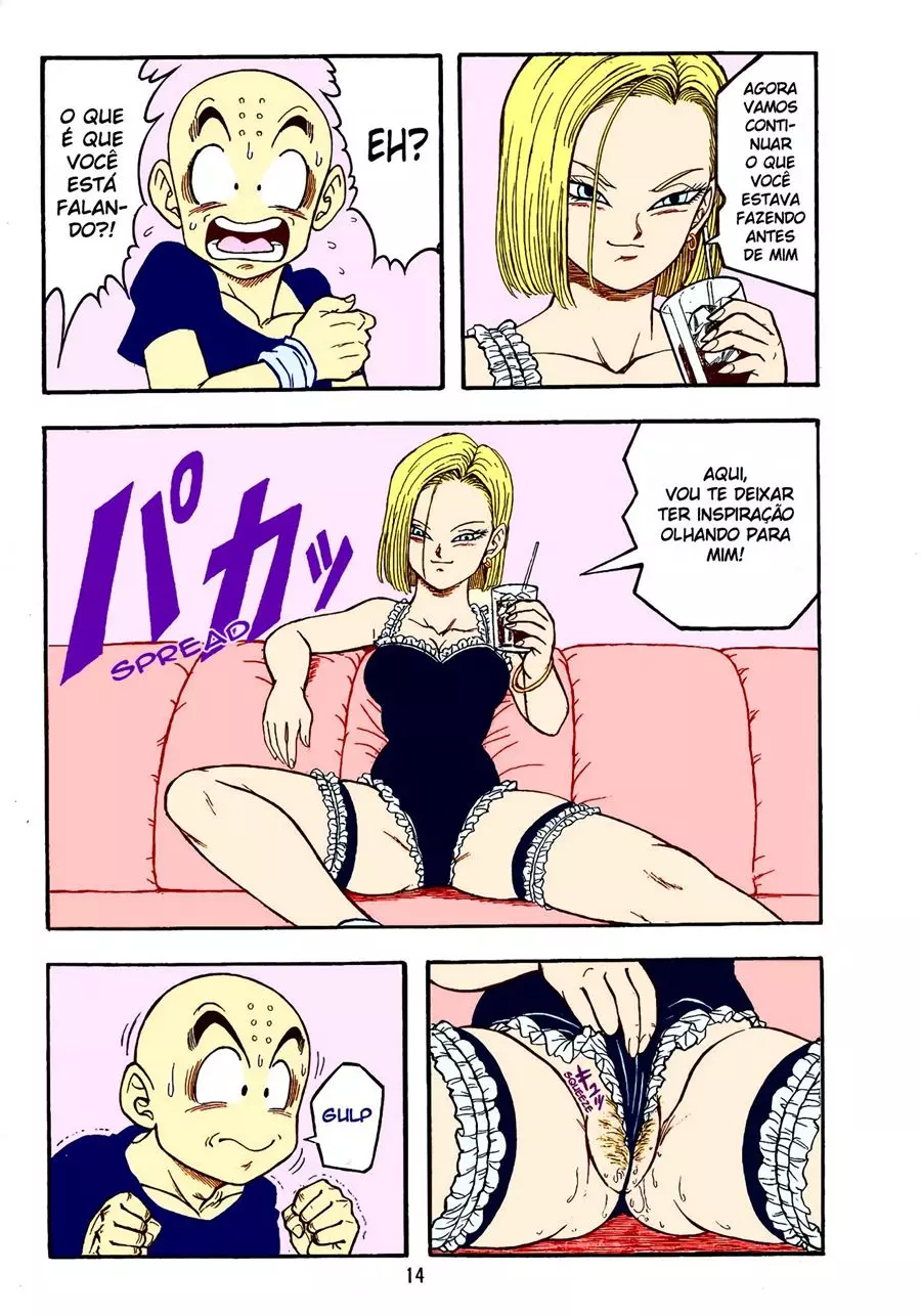 Android 18 sentando em cima de uma piroca dura e grossa