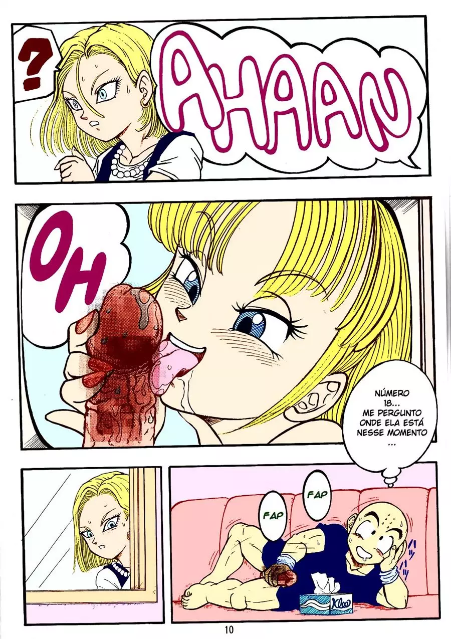 Android 18 sentando em cima de uma piroca dura e grossa