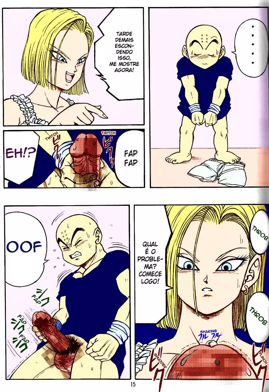 Android 18 sentando em cima de uma piroca dura e grossa