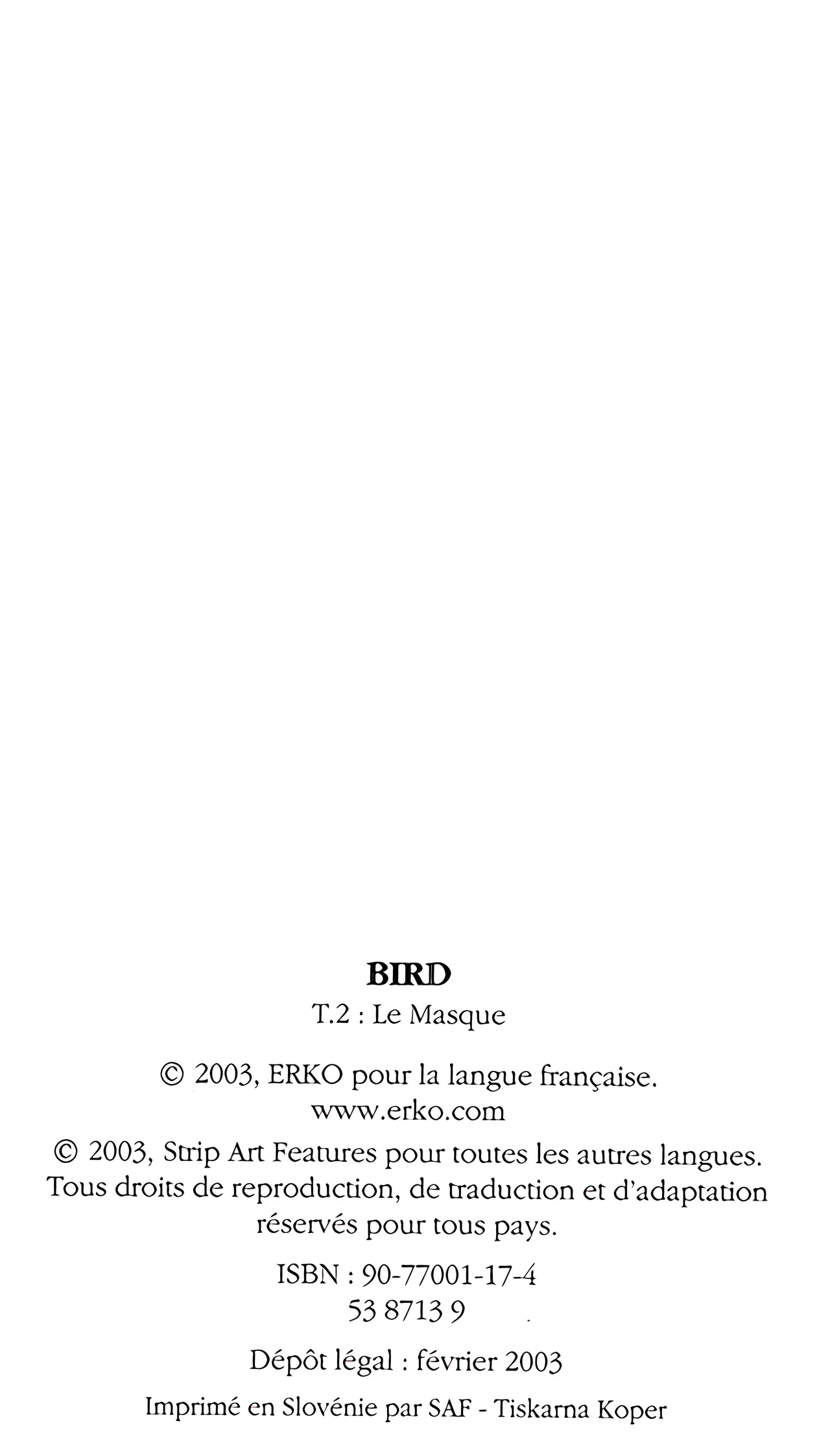 Bird T02 Le masque numero d'image 2