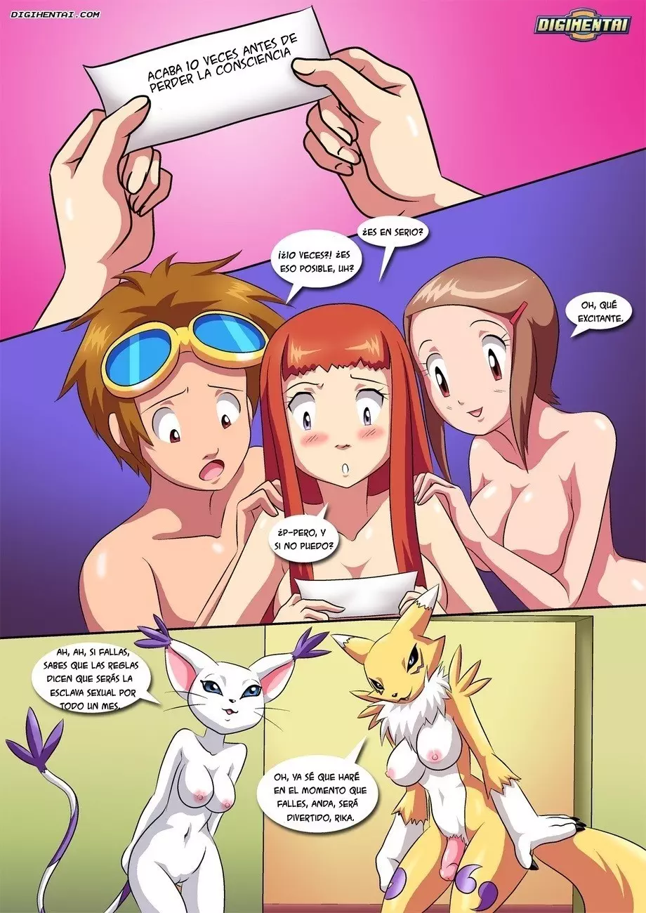 Digimon Hentai Rika y Taichi follando en su cumple feliz