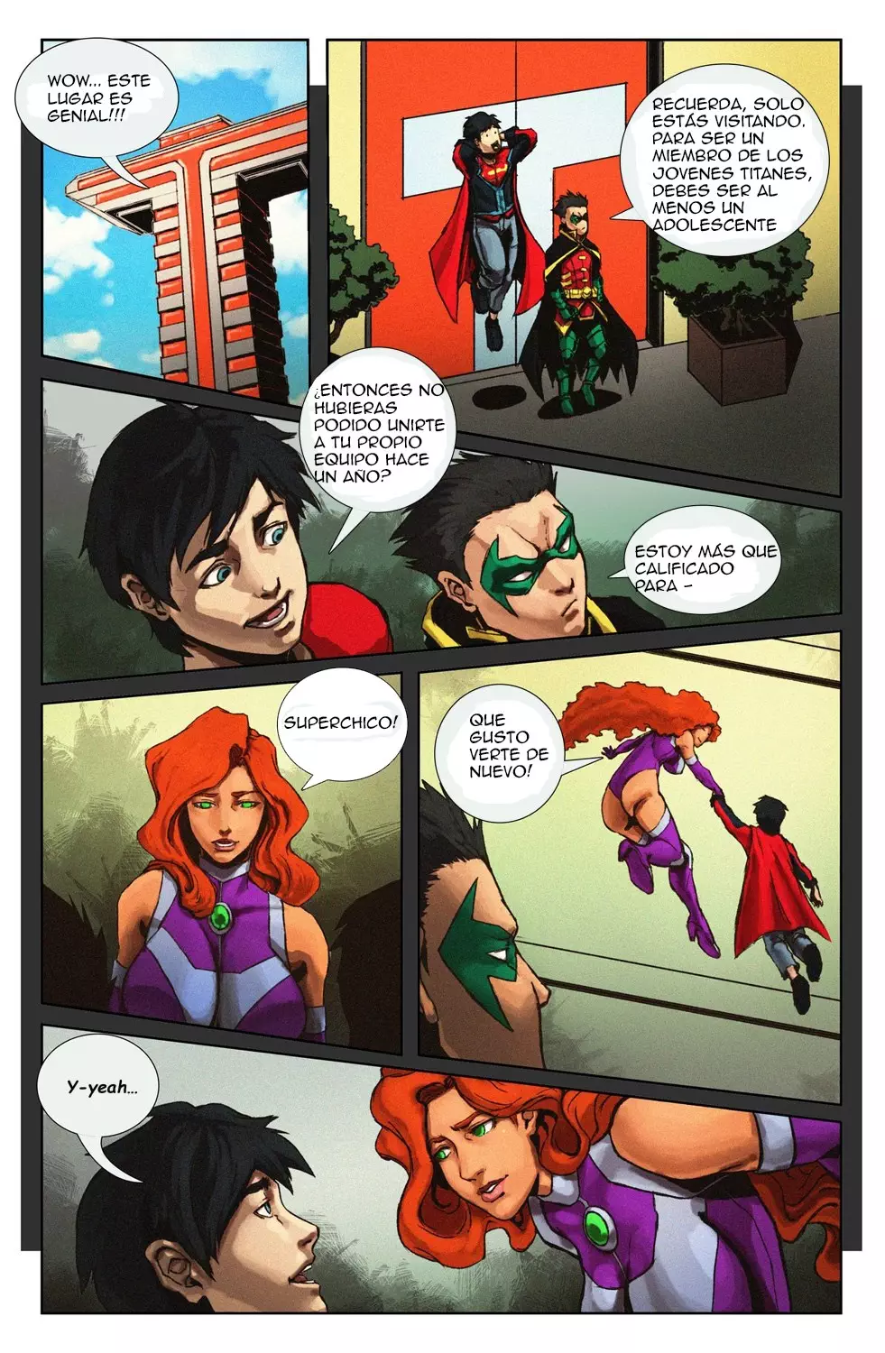 Jovenes titanes xxx Starfire y Super Boy follando