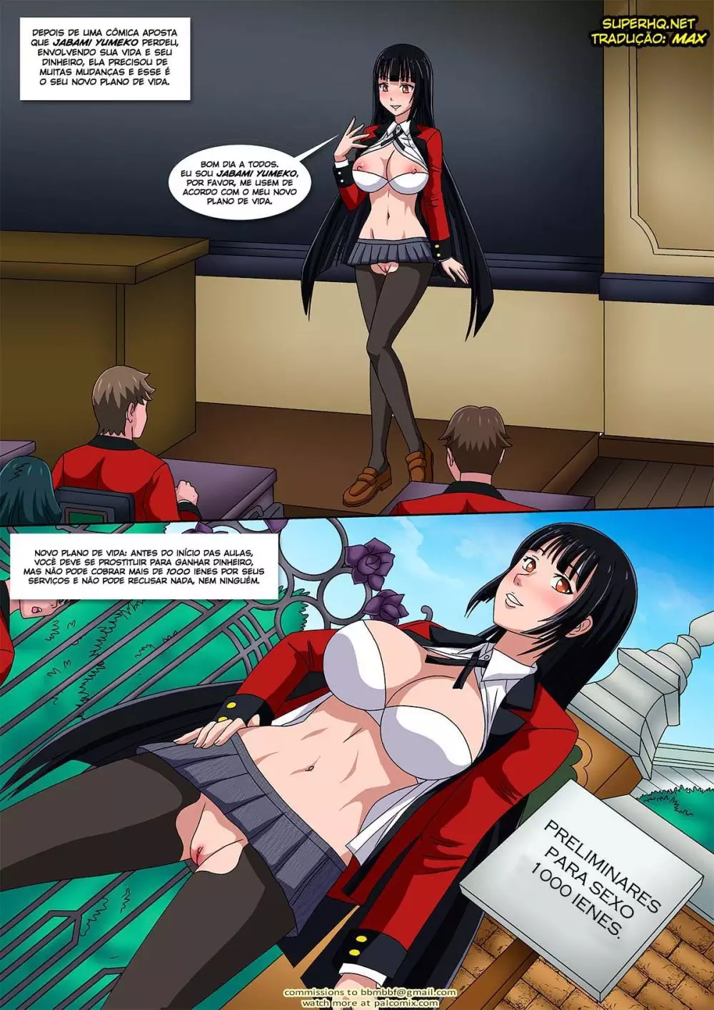 Kakegurui transando com seu macho e os amigos deles