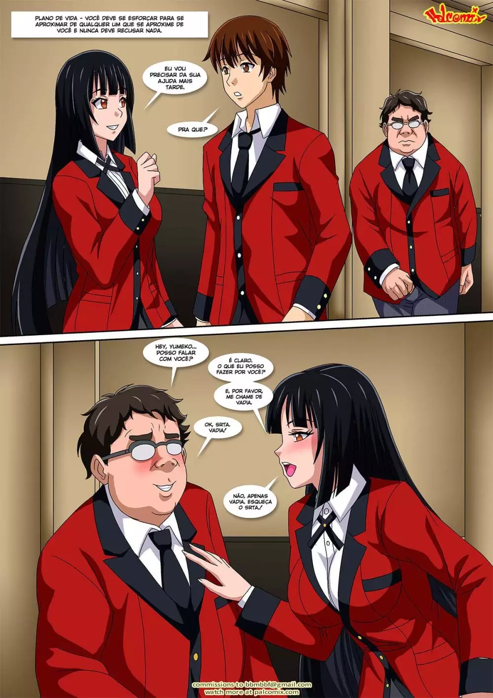 Kakegurui transando com seu macho e os amigos deles