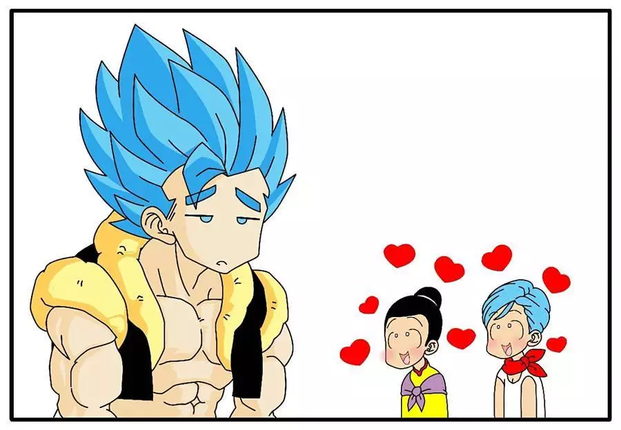 Gogeta comendo as esposas Chichi e Bulma