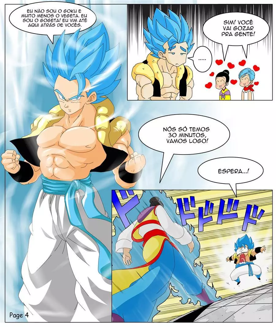 Gogeta comendo as esposas Chichi e Bulma