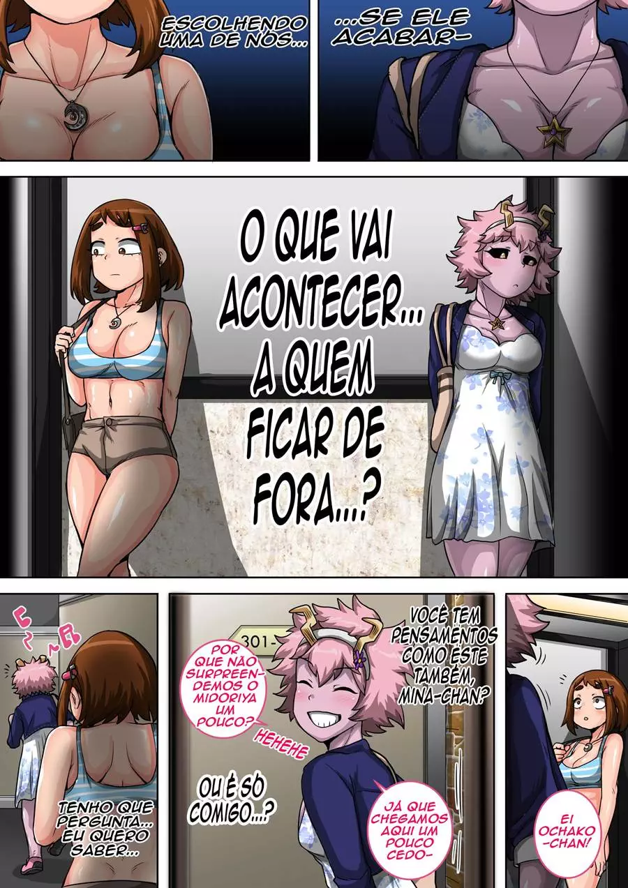 Safadas levando surra de pica dura no boku no harem academia