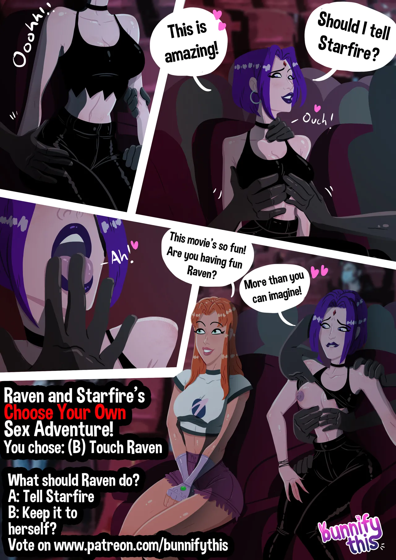 Raven and Starfire’s Night Out CYOA Comic – Teen Titans Fun