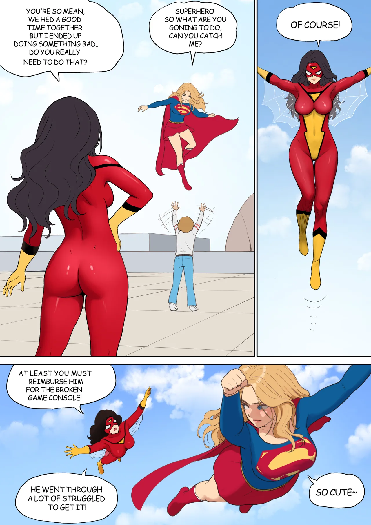 Mezzo: Supergirl and Spiderwoman Unite in FreeComix