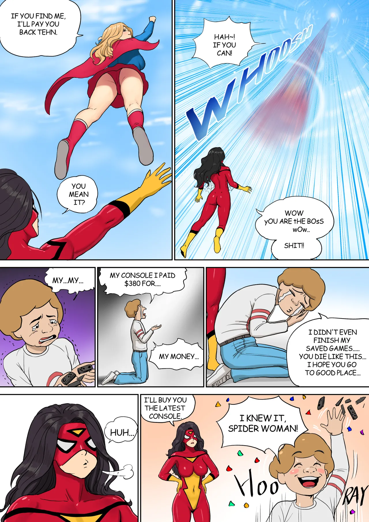 Mezzo: Supergirl and Spiderwoman Unite in FreeComix