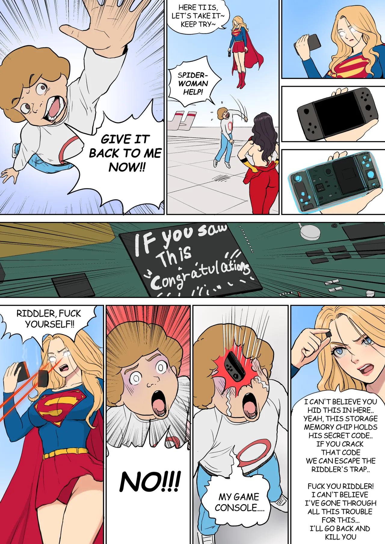 Mezzo: Supergirl and Spiderwoman Unite in FreeComix