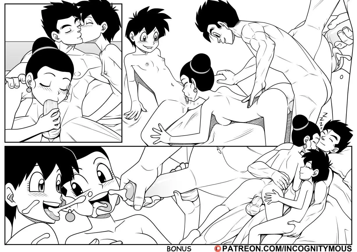 Gohan Videl y Milk Follando un trío incestuoso DBZ xxx