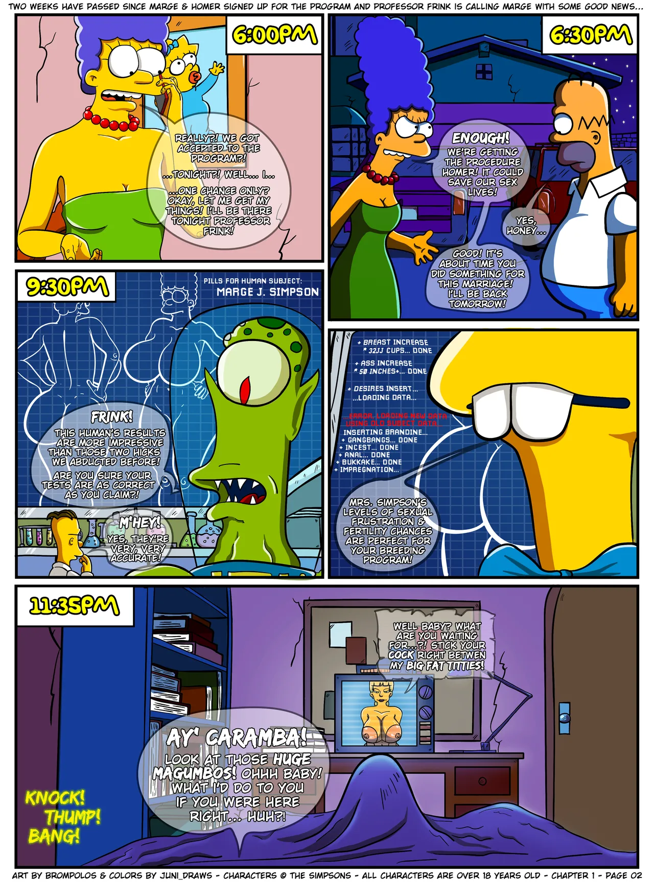 The Sexensteins 1-2: Simpsons Art by Brompolos