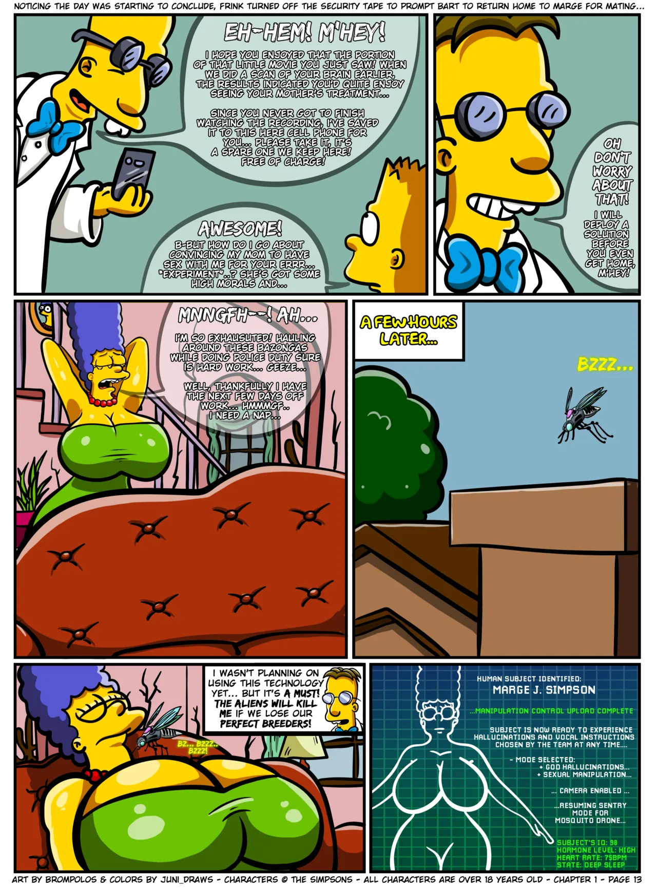 The Sexensteins 1-2: Simpsons Art by Brompolos