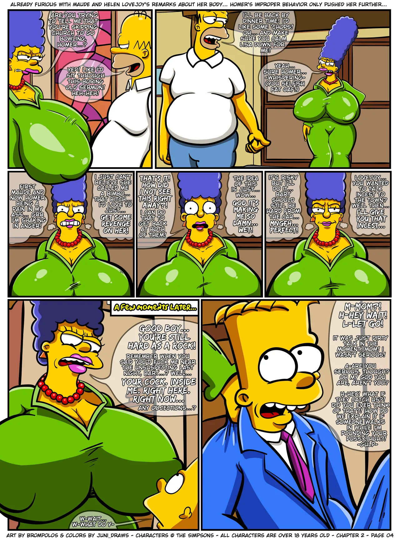 The Sexensteins 1-2: Simpsons Art by Brompolos