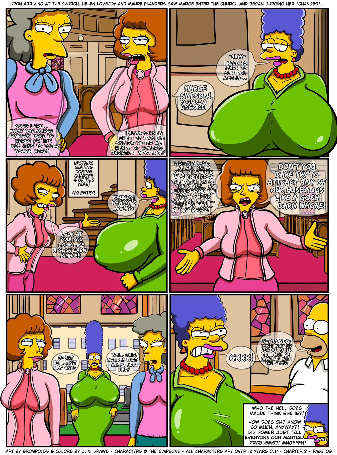 The Sexensteins 1-2: Simpsons Art by Brompolos