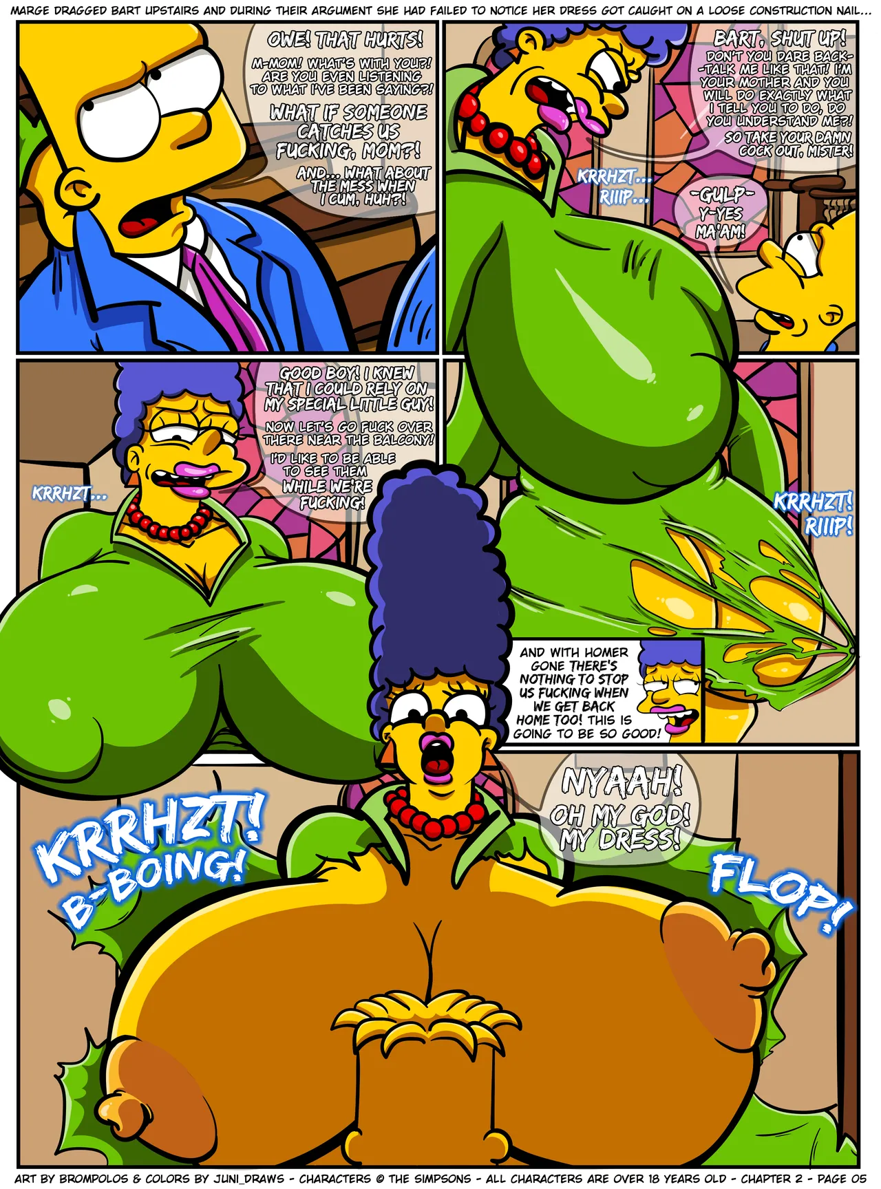 The Sexensteins 1-2: Simpsons Art by Brompolos