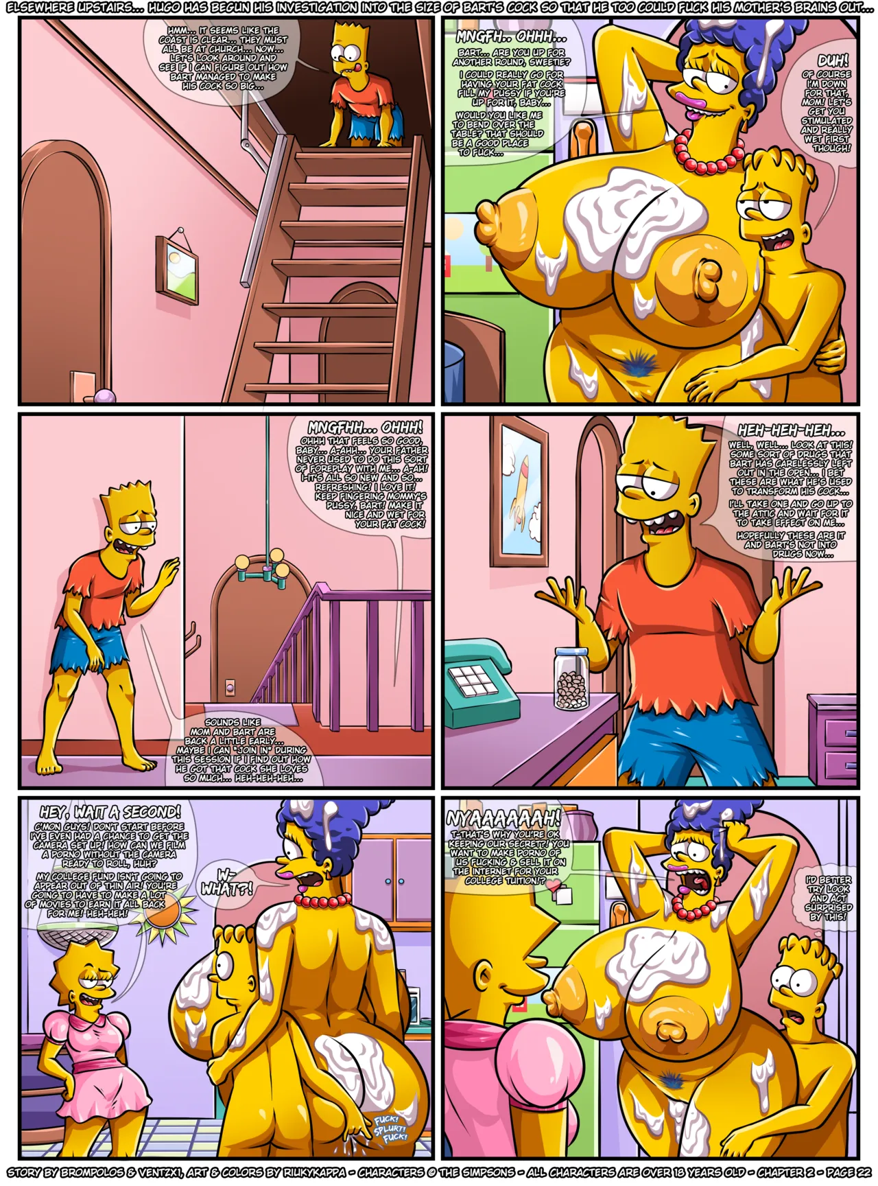 The Sexensteins 1-2: Simpsons Art by Brompolos