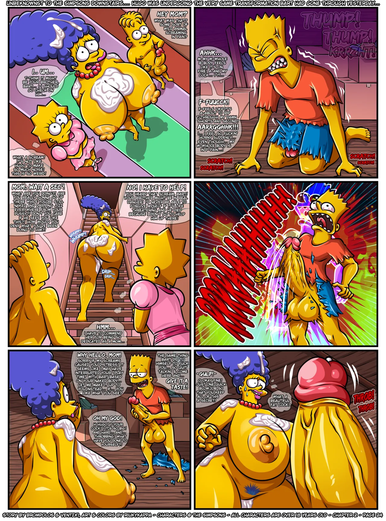 The Sexensteins 1-2: Simpsons Art by Brompolos