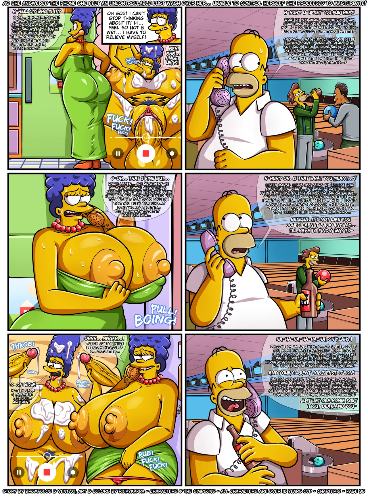 The Sexensteins 1-2: Simpsons Art by Brompolos