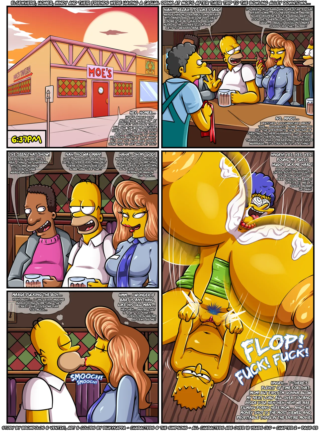 The Sexensteins 1-2: Simpsons Art by Brompolos