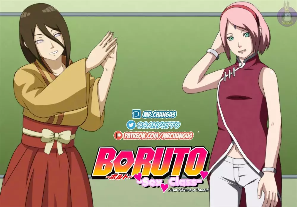 Aula de Sexo com Sakura e Hanabi trepando firme