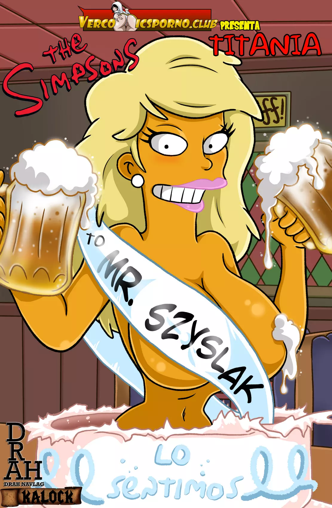 Los Simpsons Titania: Sexy Milf follando con Moe